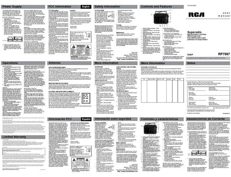 RCA 5637 User manual