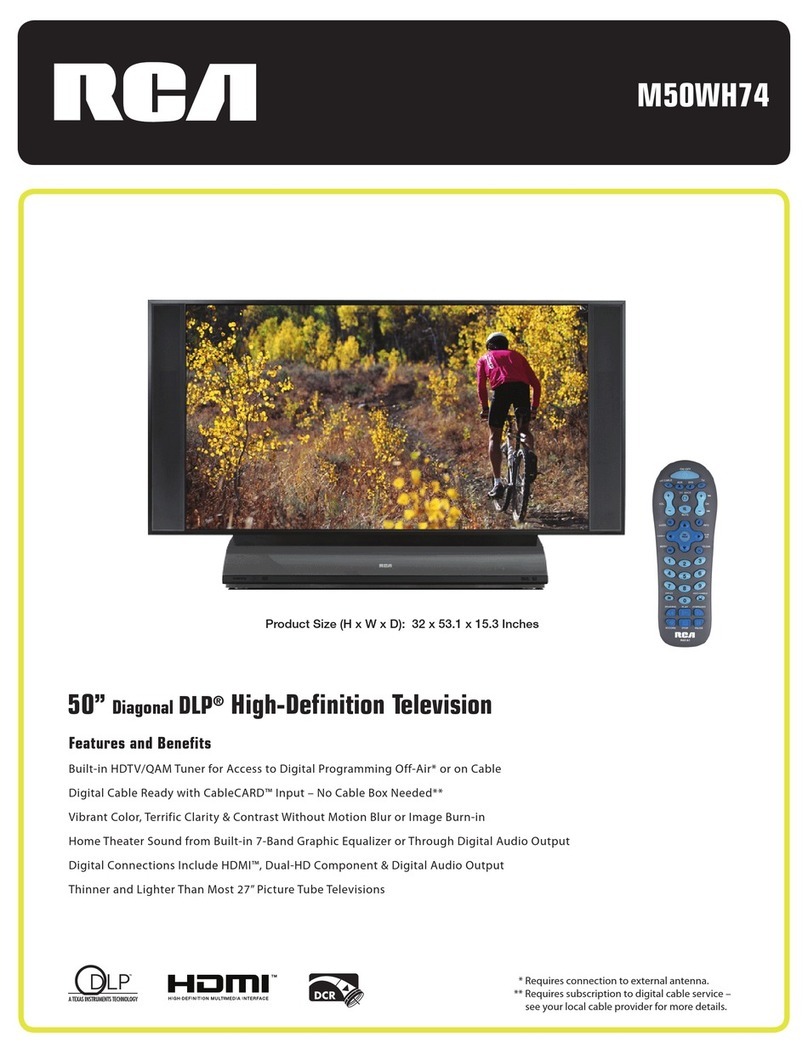 RCA M50WH74 User manual