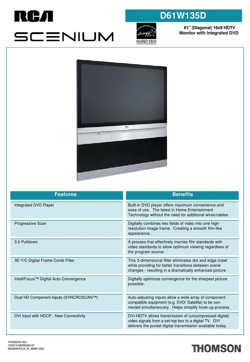 RCA Scenium D61W135D User manual