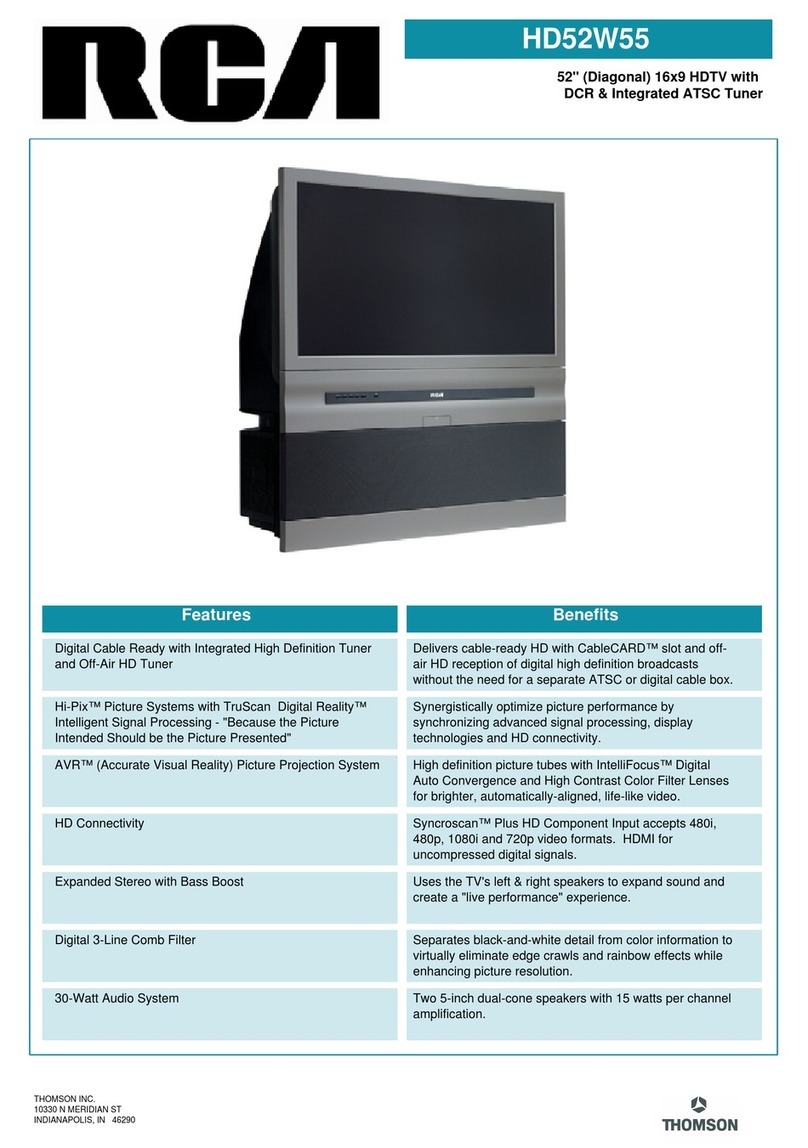 RCA HD52W55 User manual
