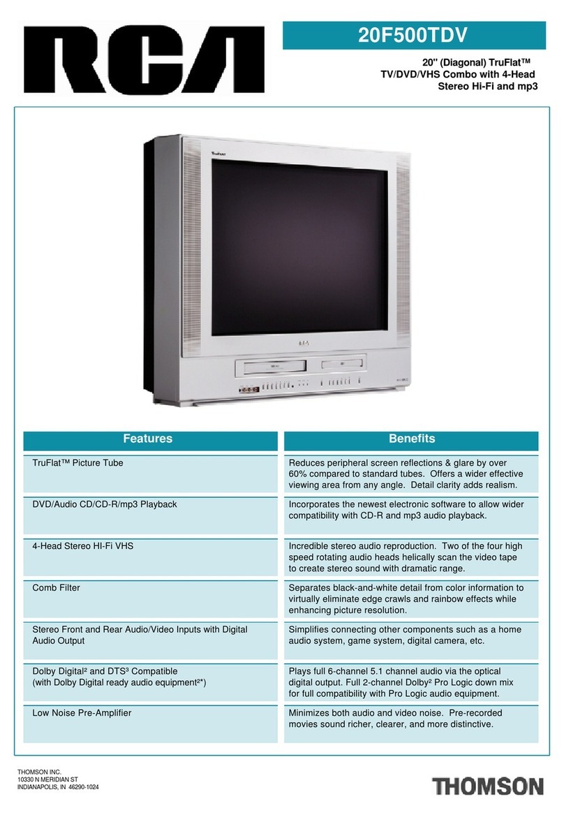 RCA TruFlat 20F500TDV User manual