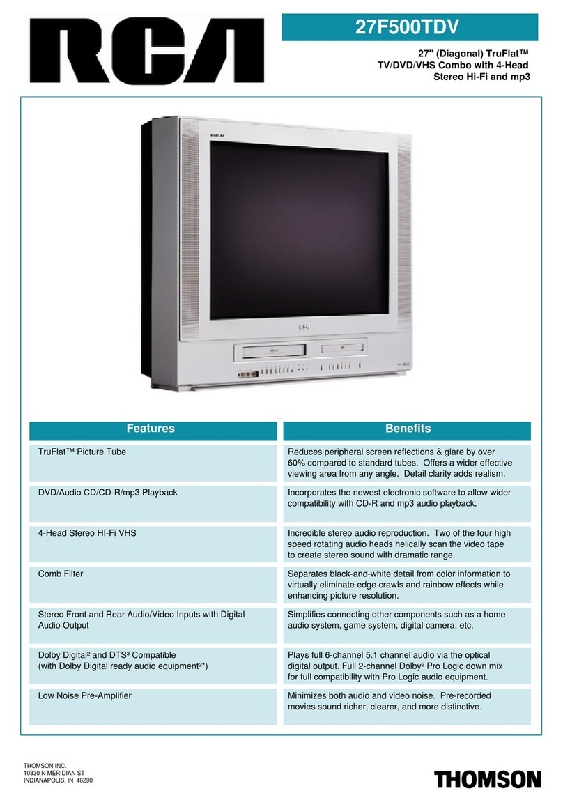 RCA TruFlat 27F500TDV User manual