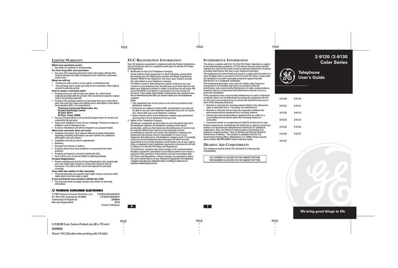 GE 2-9120/2-9130 user guide