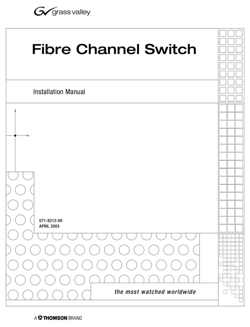 GRASS VALLEY Fibre Channel Switch installation manual