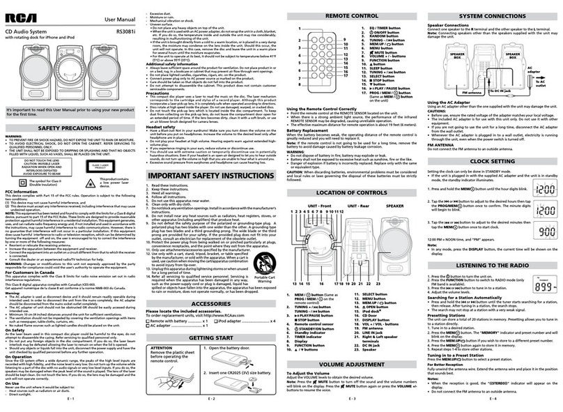 RCA RS3081iH User manual RCA RS3081iH User manual