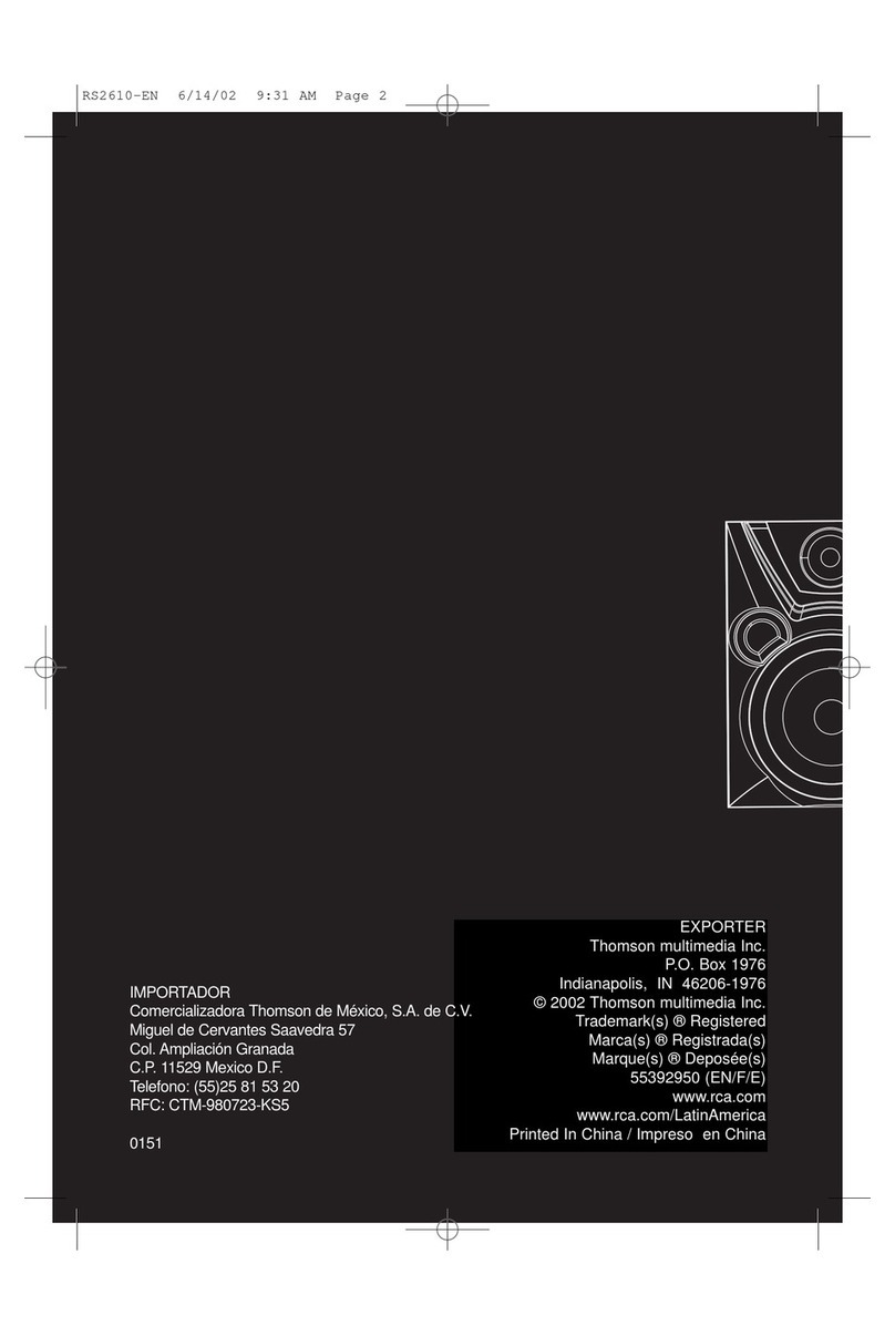 RCA fm radio tuner User manual