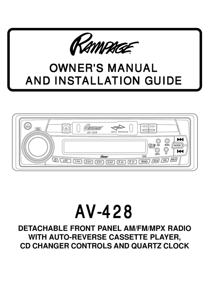 Audiovox Rampage AV-428 Owner's manual and installation guide