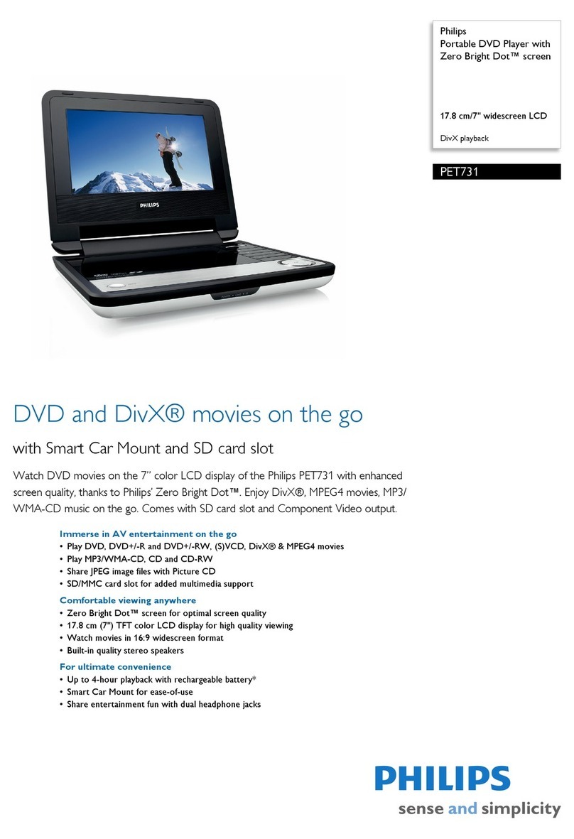 Philips PET731 specification
