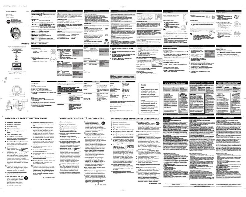 Philips PET320 user manual