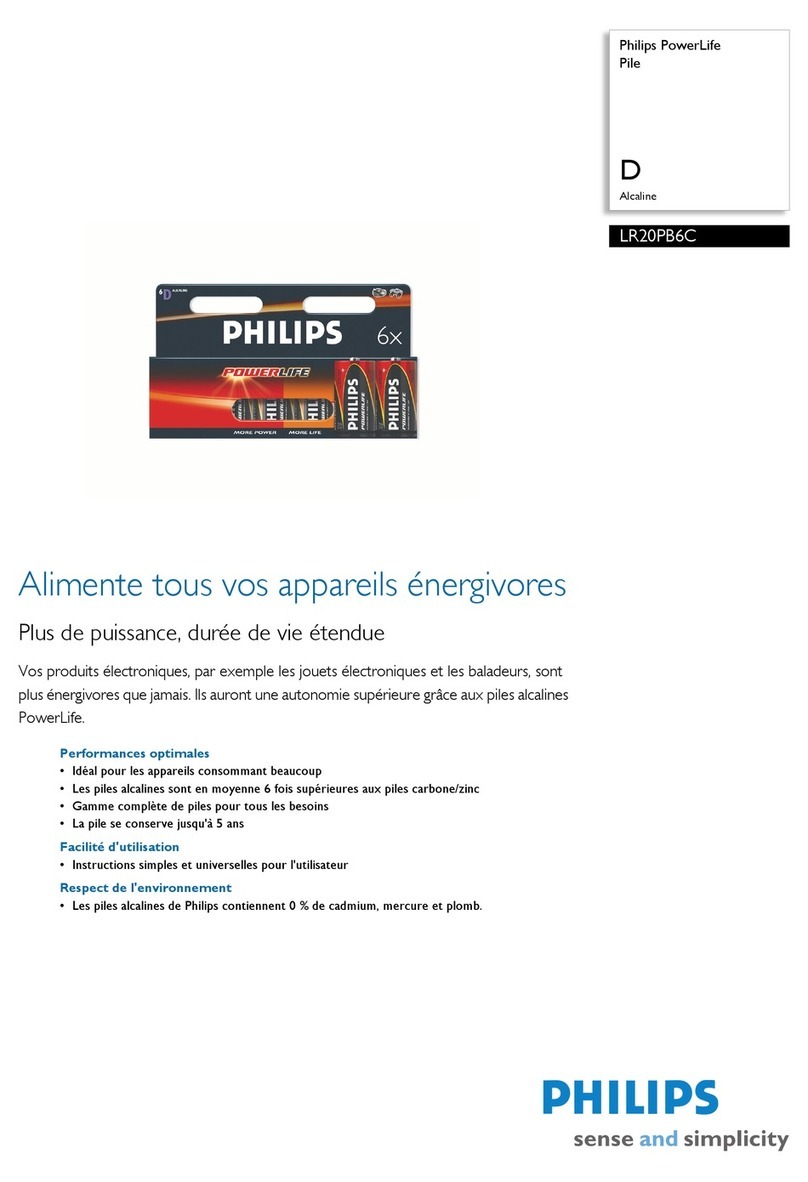 Philips Power Life LR20PB6C User manual