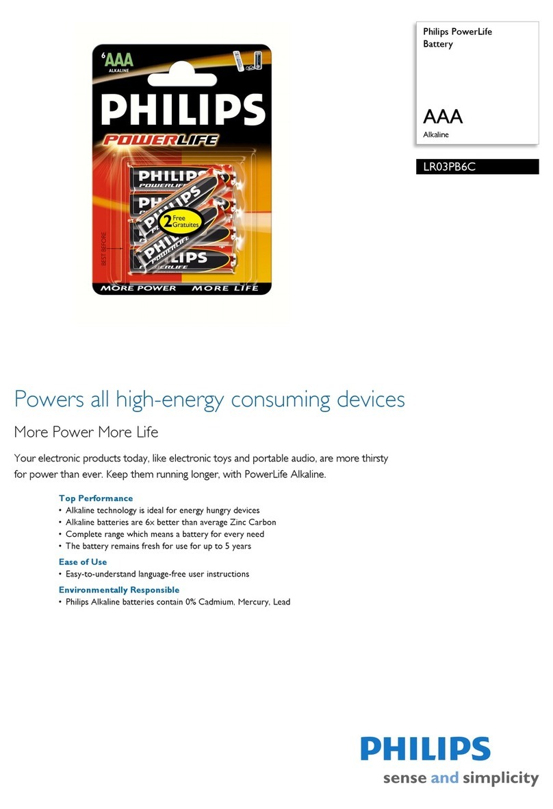 Philips Power Life LR03PB6C Specifications