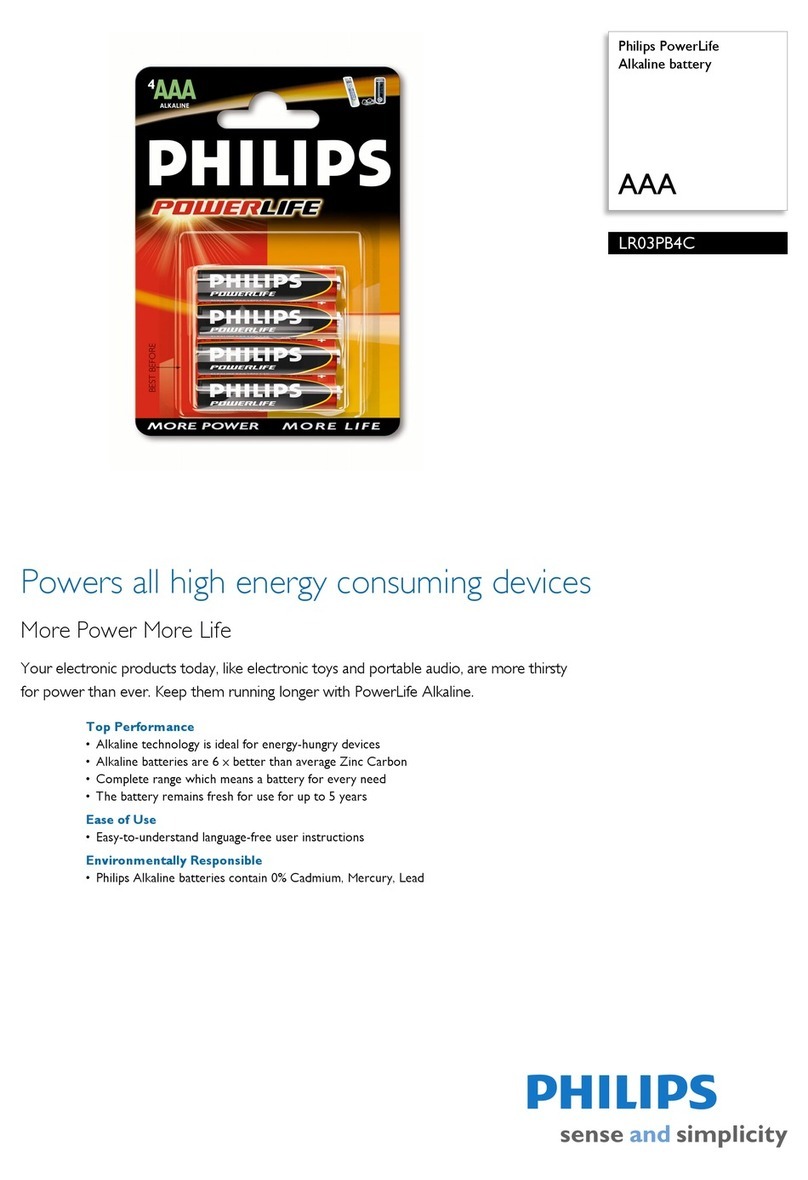 Philips Power Life LR03PB4C User manual Philips Power Life LR03PB4C User manual