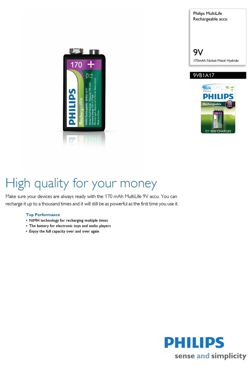 Philips Multilife 9VB1A17 Specification sheet