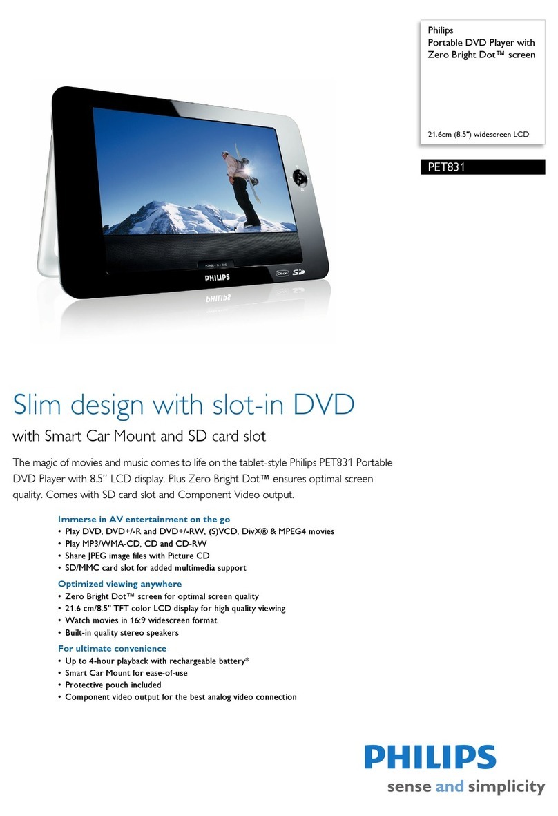 Philips PET831 Specifications