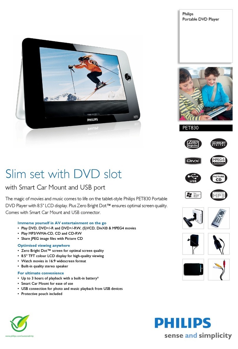 Philips PET830 Specifications