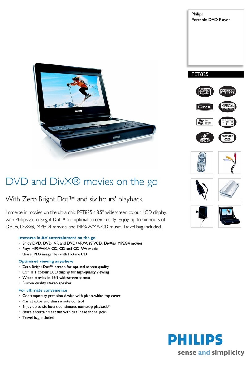 Philips PET825/00 Specifications