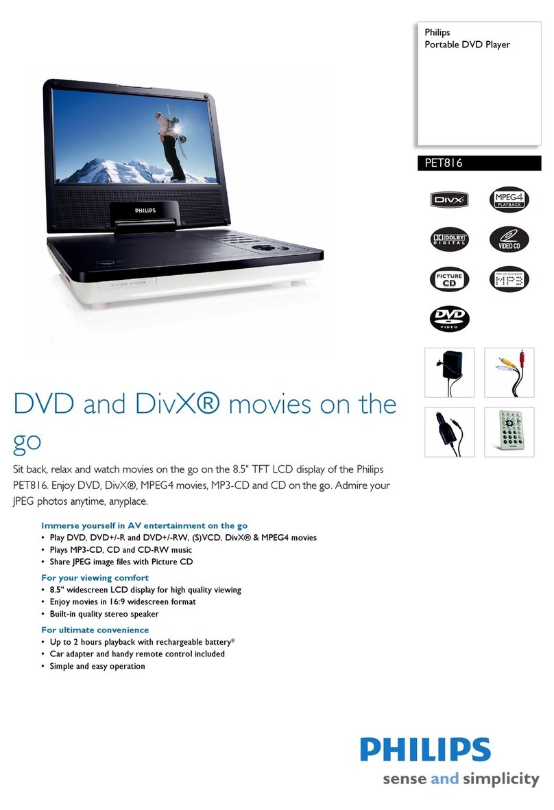 Philips PET816 User manual