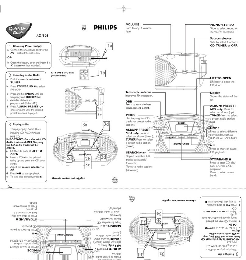 Philips AZ1303 Operating manual