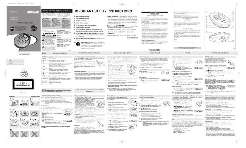Magnavox MAGNAVOX MPC220SL User manual Magnavox MAGNAVOX MPC220SL User manual