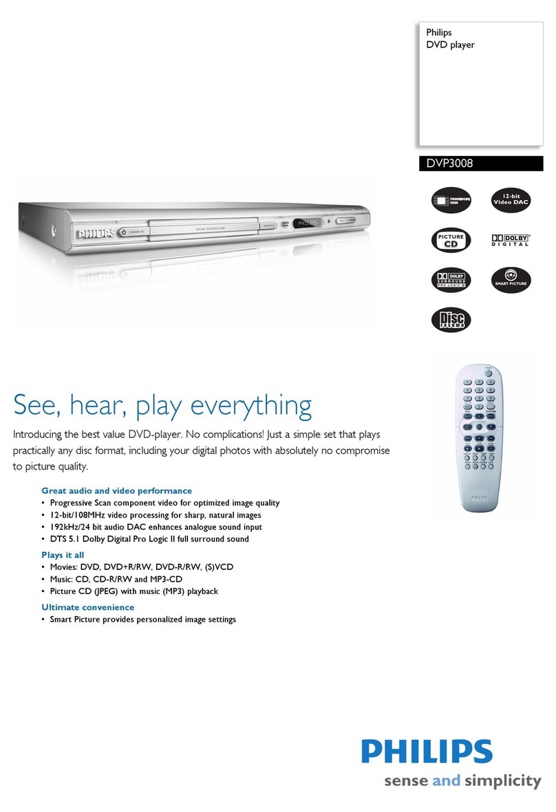 Philips DVP3008 User manual