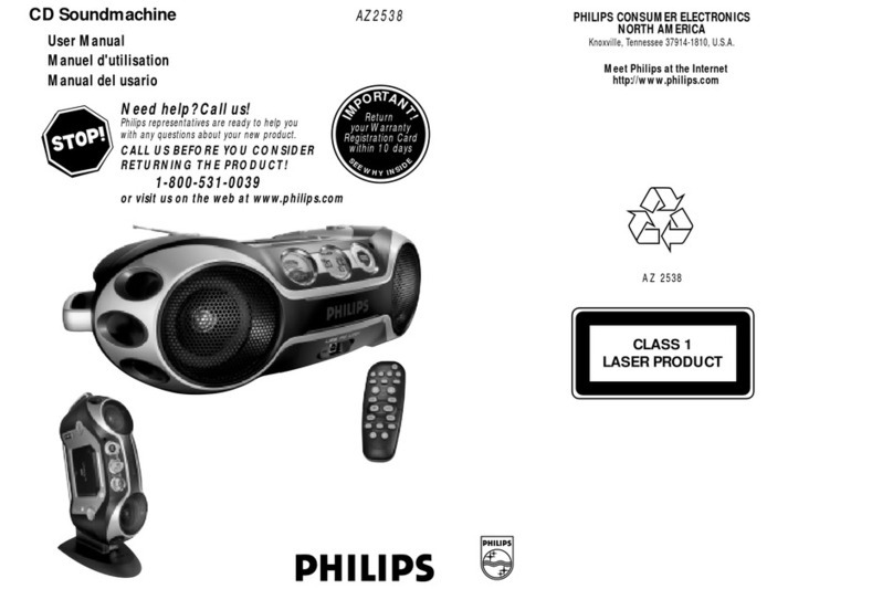 Philips AZ2538 user manual