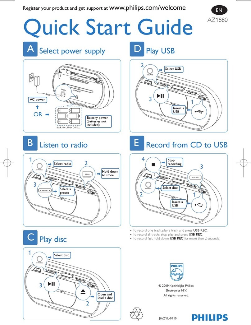 Philips AZ1880 User manual