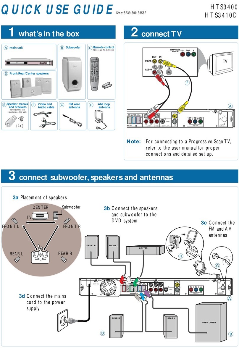Philips HTS3400 Operating manual Philips HTS3400 Operating manual