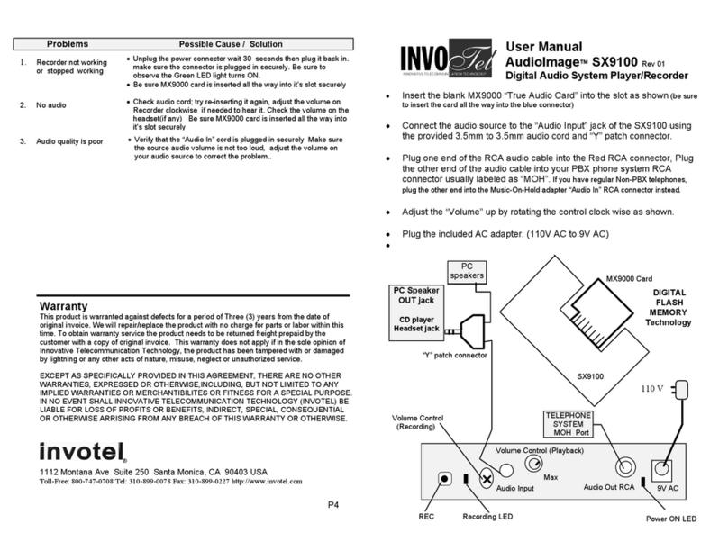 invotel SX9100 user manual