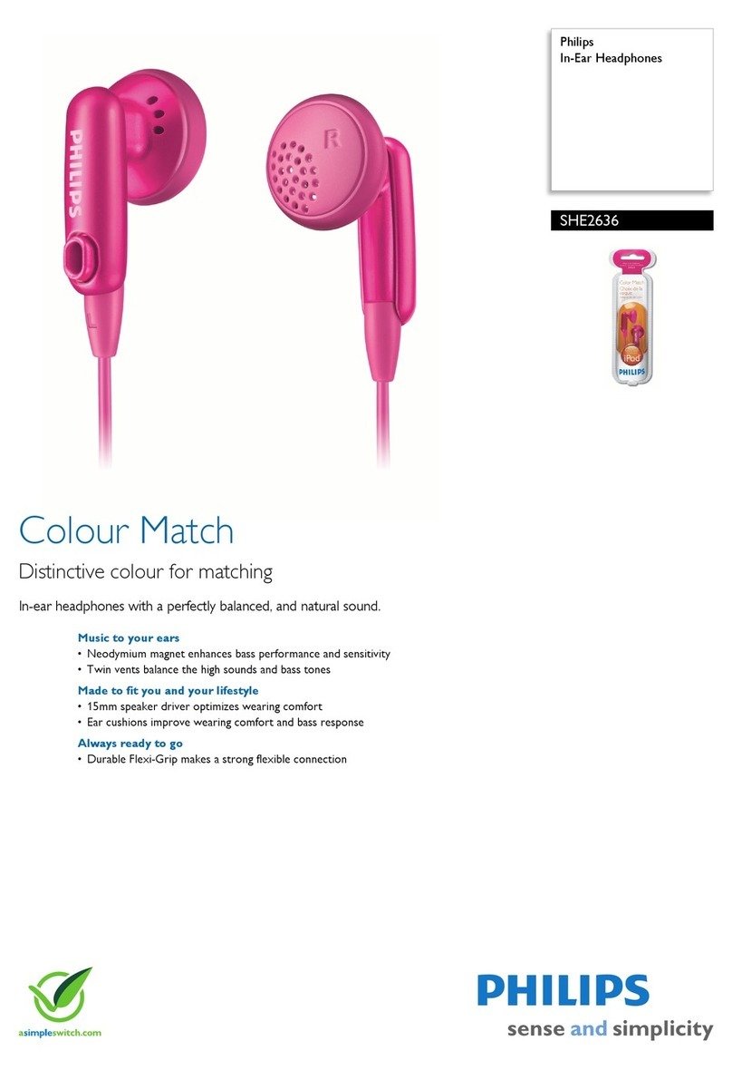 Philips COLOUR MATCH SHE2636 Specifications