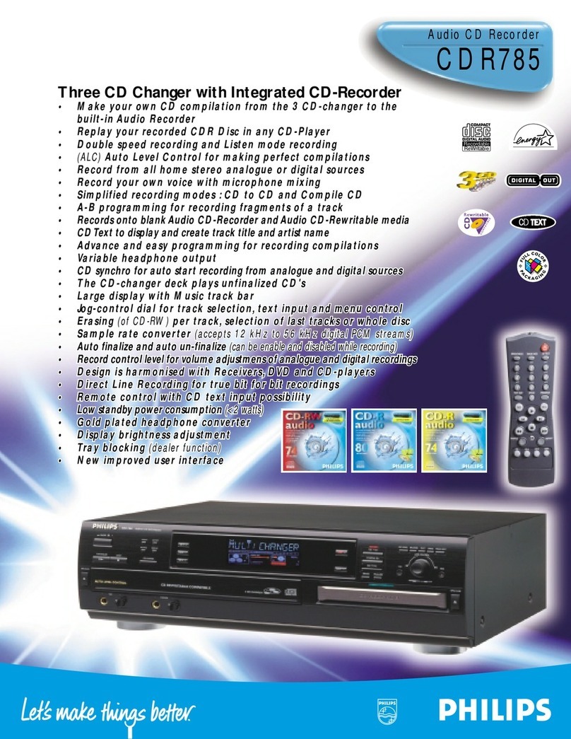 Philips CDR 785 Specifications