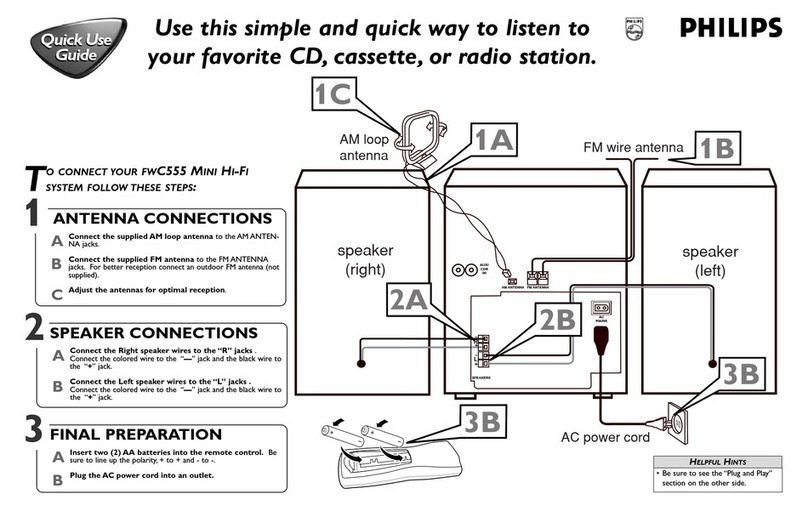 Philips FWC555 Quick use guide