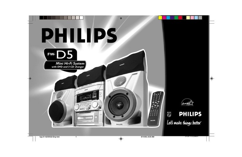 Philips FW D5 User manual Philips FW D5 User manual