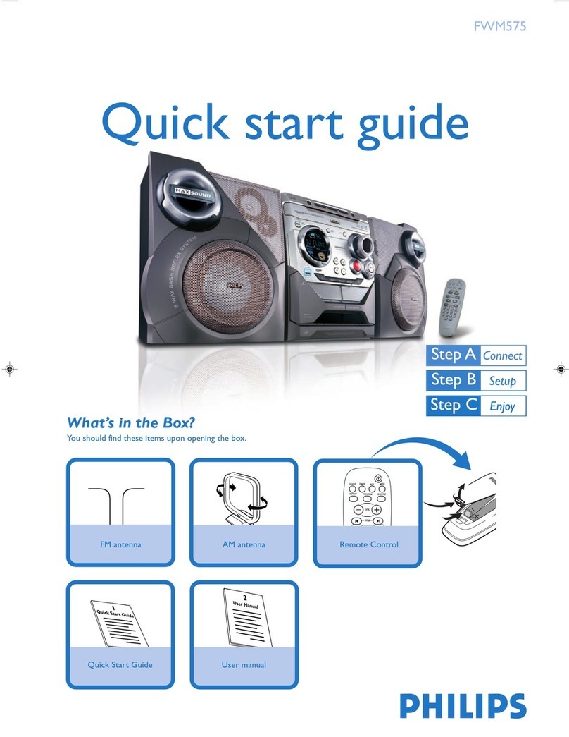 Philips FW M575 quick start guide