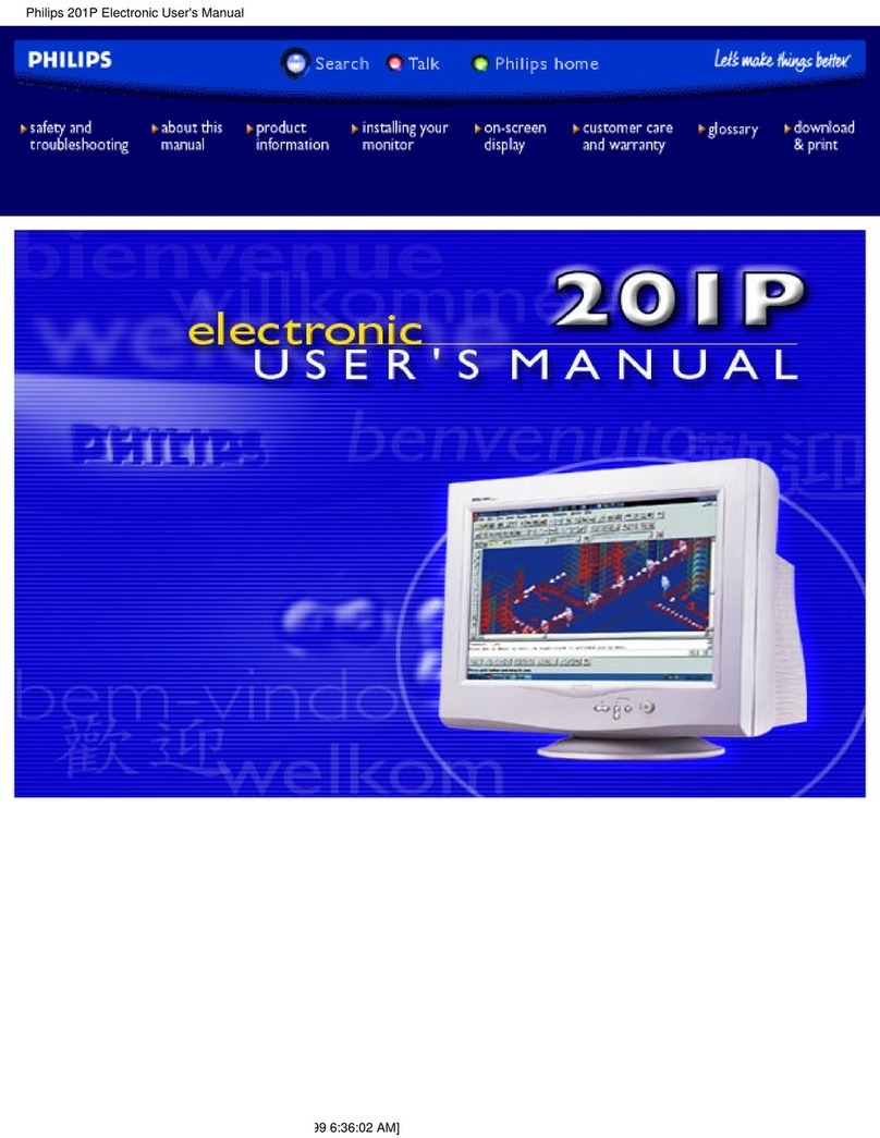 Philips Brilliance 201P User manual