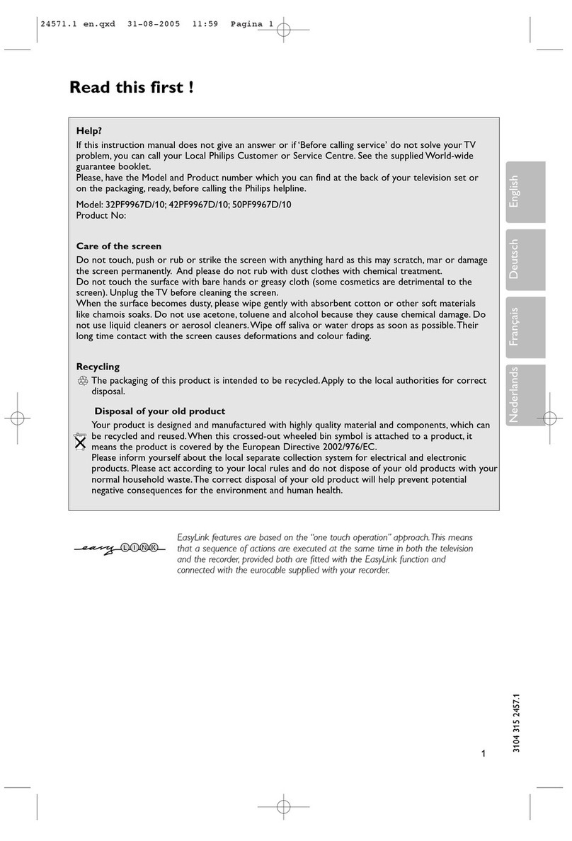 Philips Cineos 32PF9967D/10 User manual