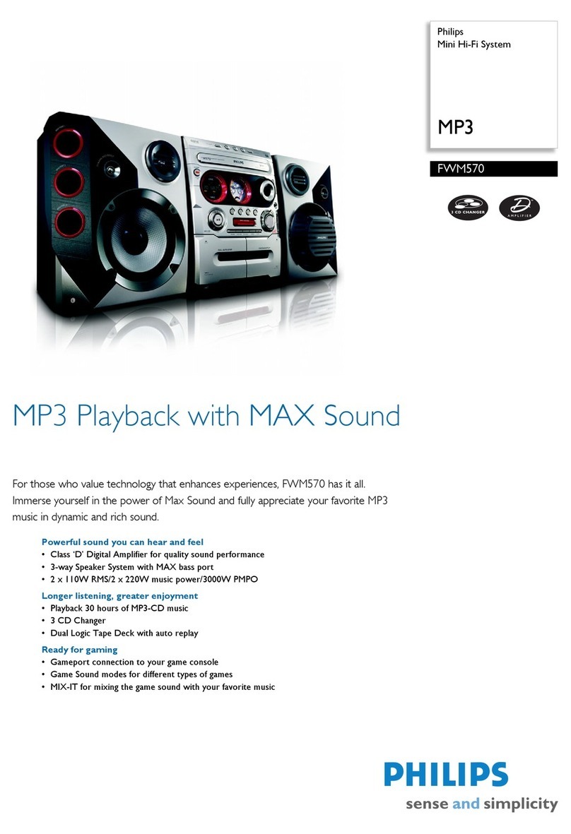 Philips FWM570 User manual Philips FWM570 User manual