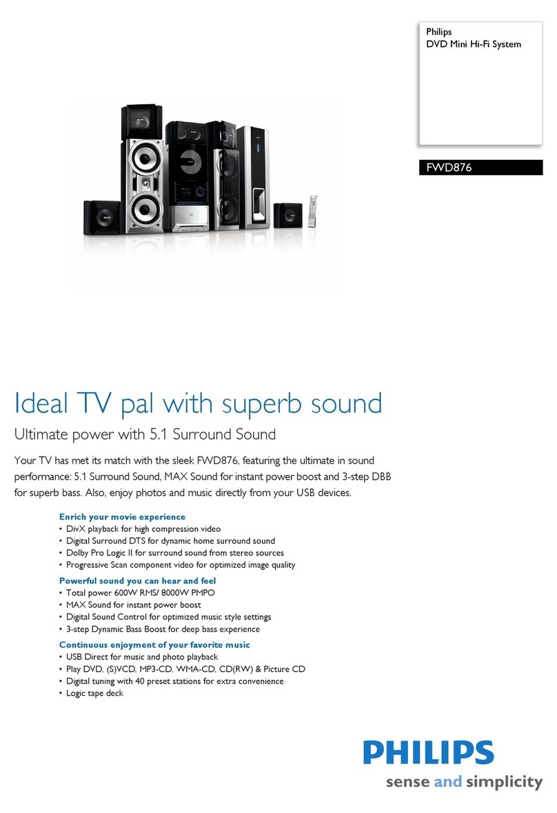 Philips FWD876 User manual