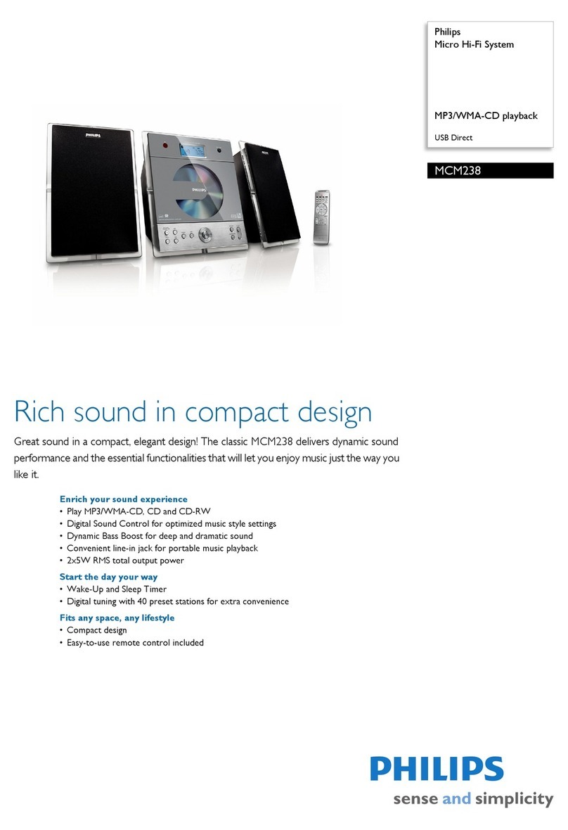 Philips MCM238 Specifications