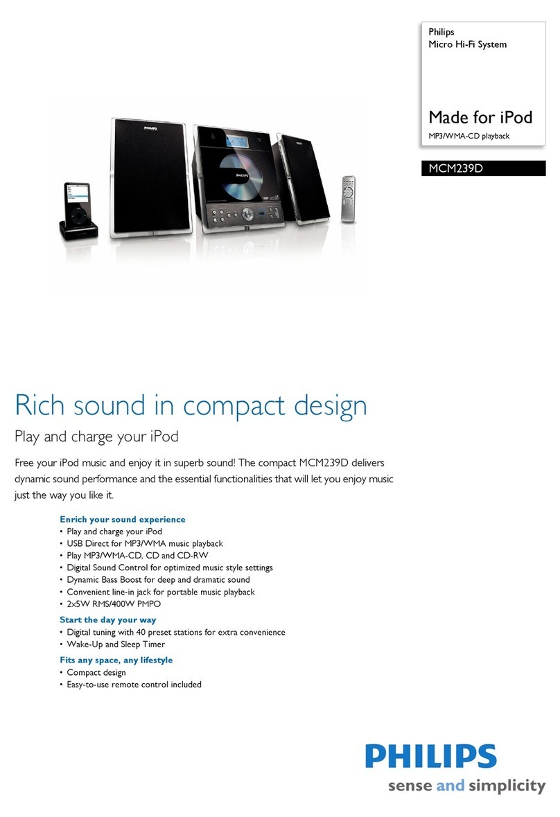 Philips MCM239D Specifications