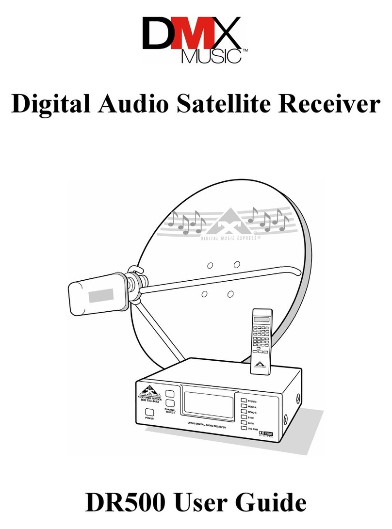 DMX Digital Audio Satellite Receiver DR500 User manual