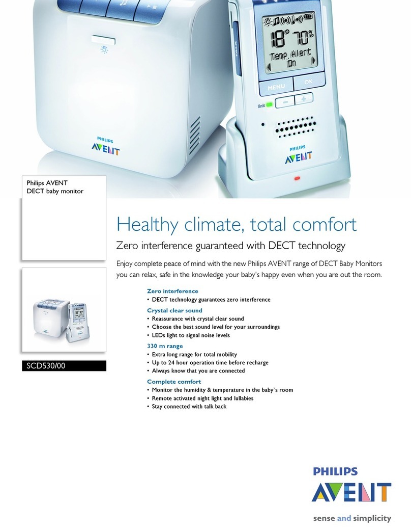 Philips AVENT SCD530 - Avent DECT Baby Monitor Monitoring... User manual
