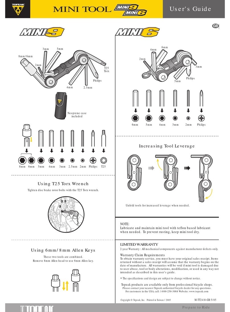 Topeak Mini Tool Mini6 user guide