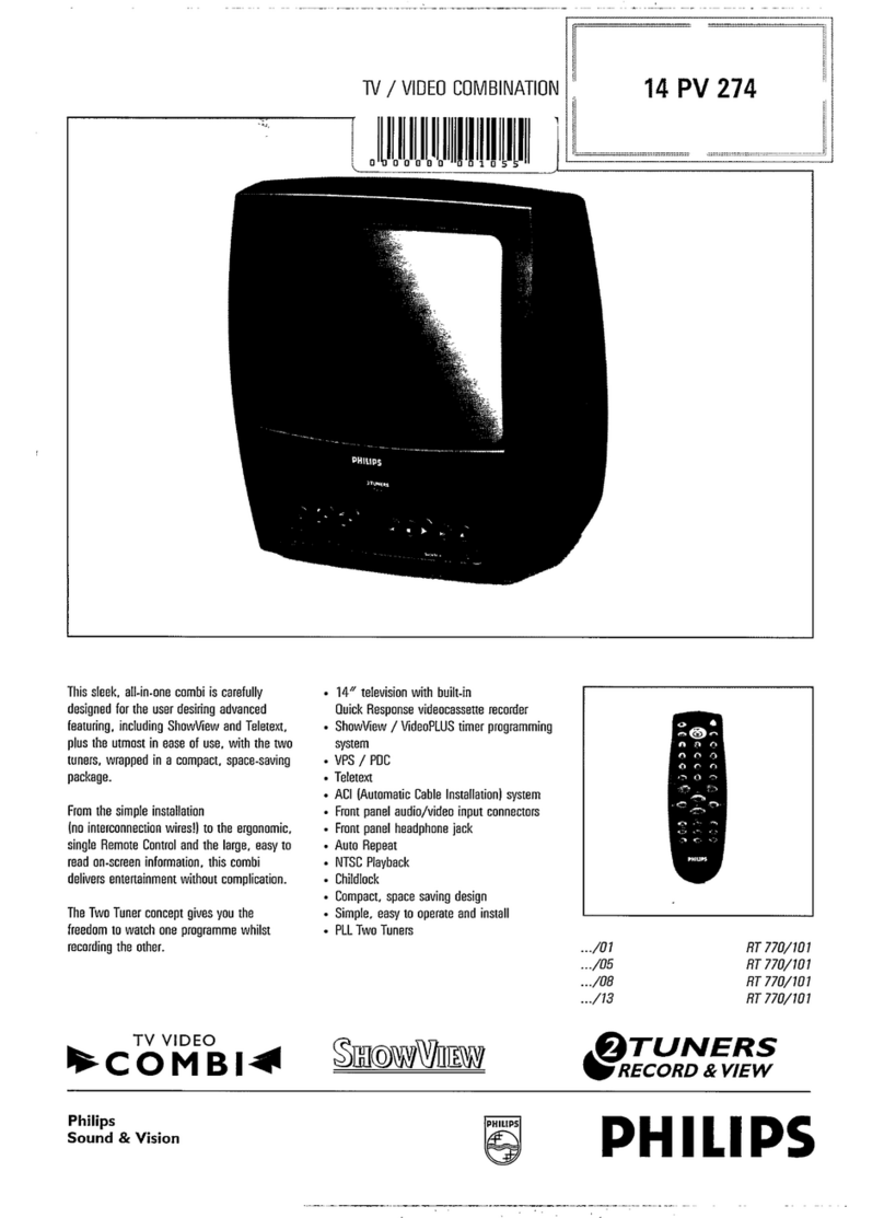 Philips 14 PV 274 Specification sheet