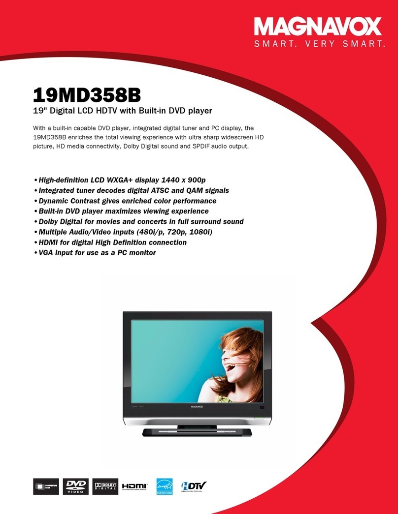 Magnavox 19MD358B - 19" LCD TV Installation instructions