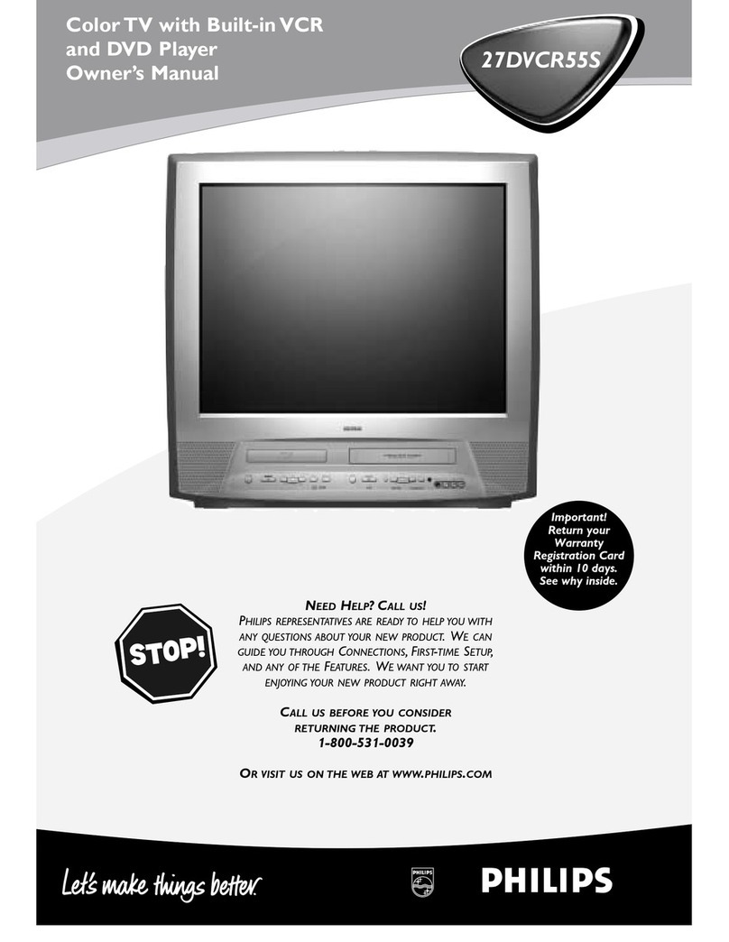 Philips 27DVCR55S owner's manual