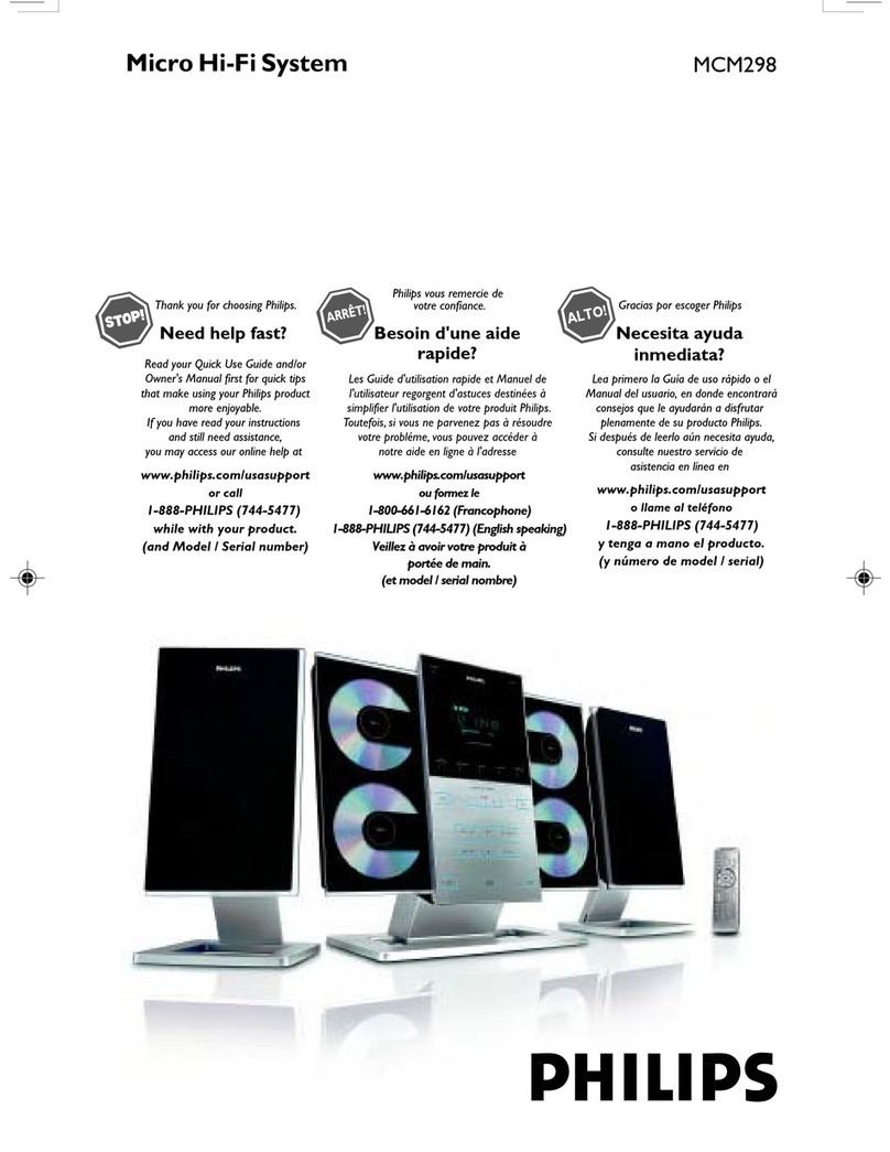 Philips MC M298 User manual