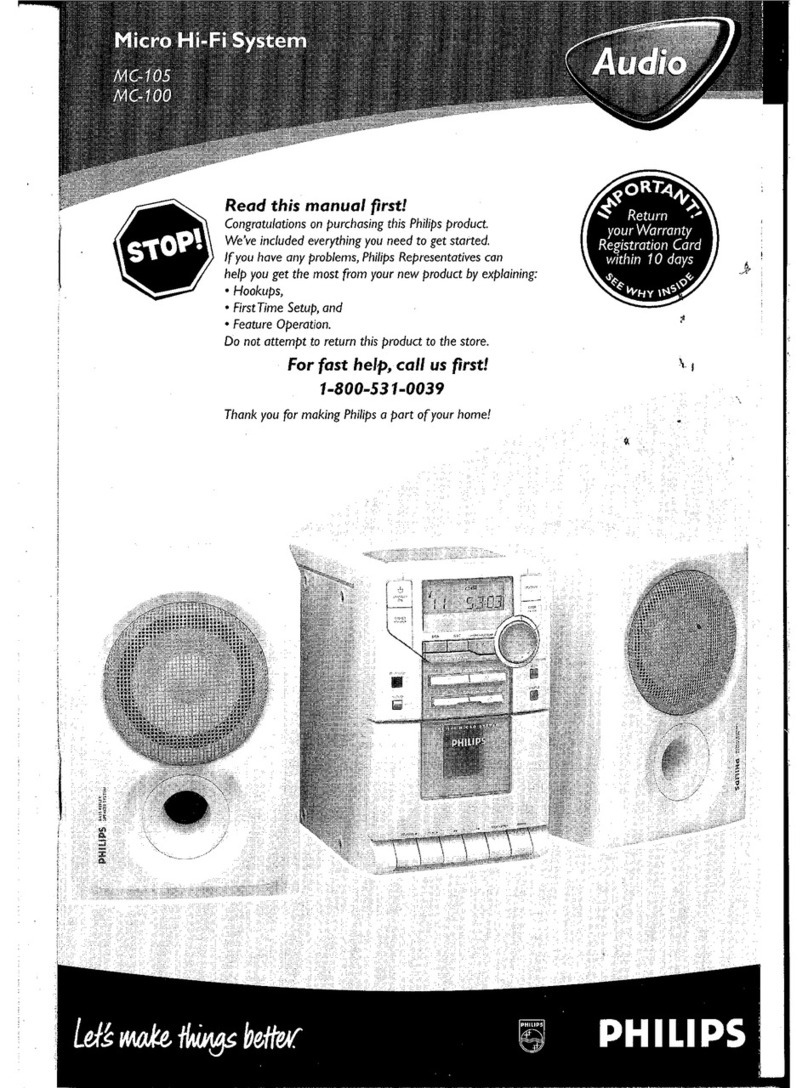Philips MC-105 user manual