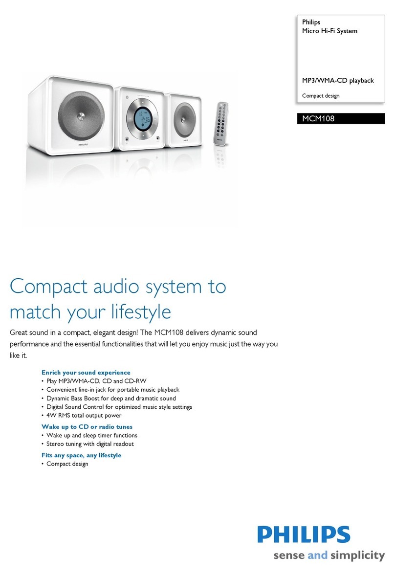 Philips MCM108 User manual