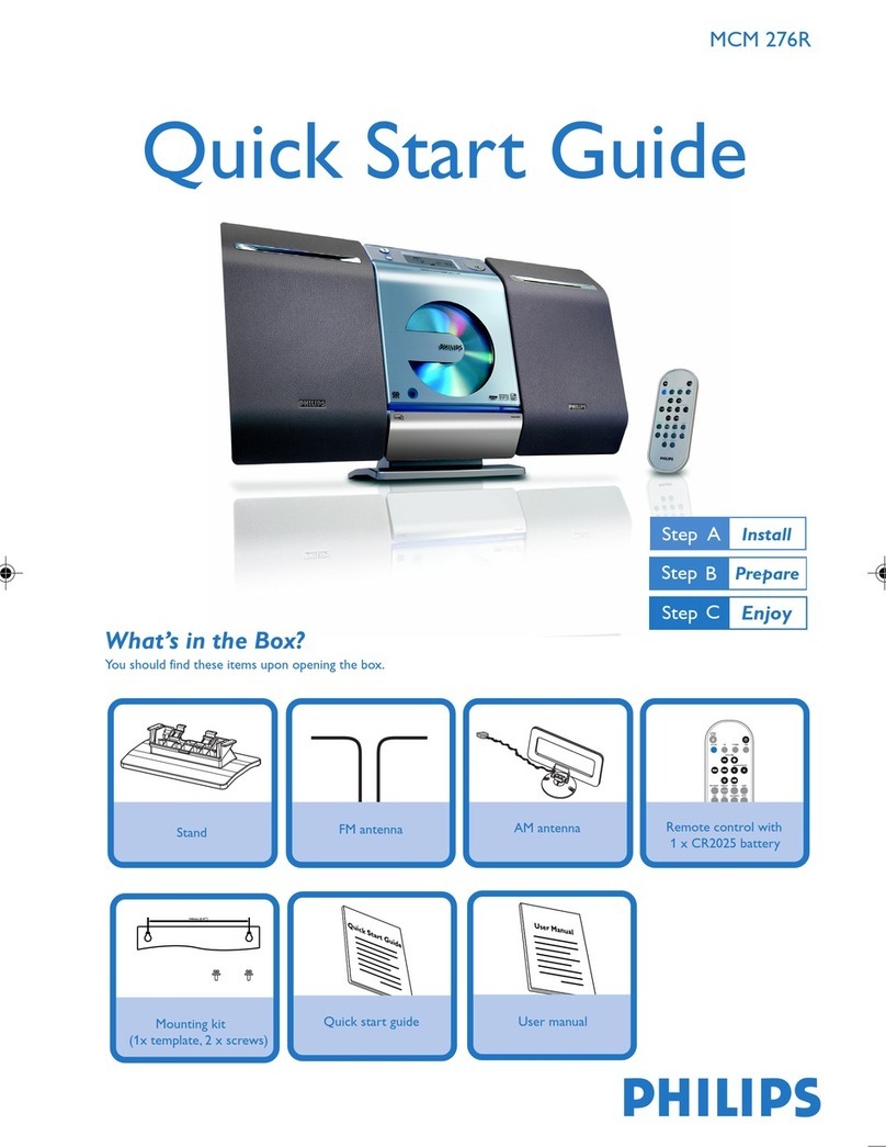 Philips MCM276R/37B quick start guide
