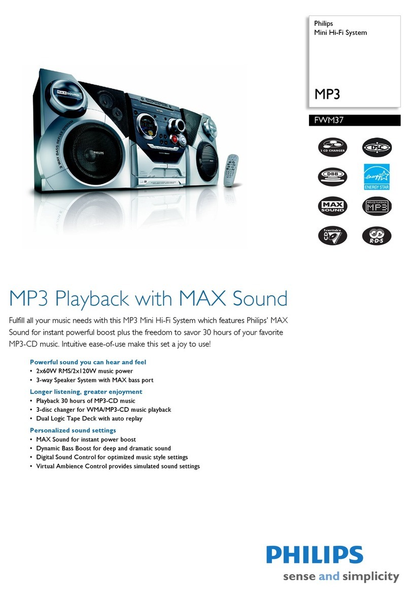 Philips FWM37 User manual Philips FWM37 User manual